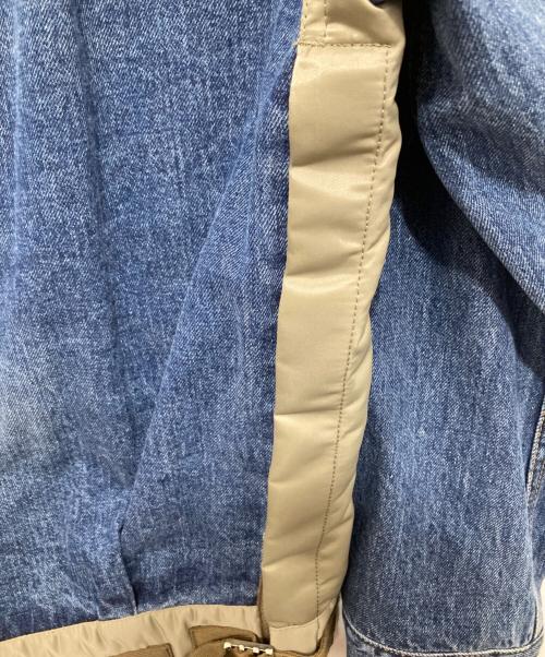 sacai（サカイ）sacai (サカイ) DENIM X NYLON TWILL BLOUSON / ナイロンドッキング デニムジャケット　23-03000M インディゴ サイズ:1の古着・服飾アイテム