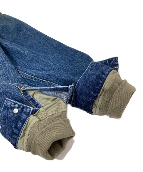 sacai（サカイ）sacai (サカイ) DENIM X NYLON TWILL BLOUSON / ナイロンドッキング デニムジャケット　23-03000M インディゴ サイズ:1の古着・服飾アイテム
