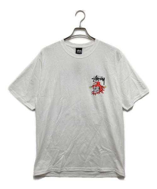 stussy（ステューシー）stussy (ステューシー) JOKER TEE ホワイト サイズ:Mの古着・服飾アイテム
