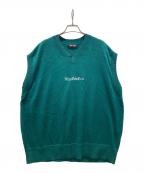 WIND AND SEAウィンダンシー）の古着「SDT VNECK KNIT VEST」｜グリーン