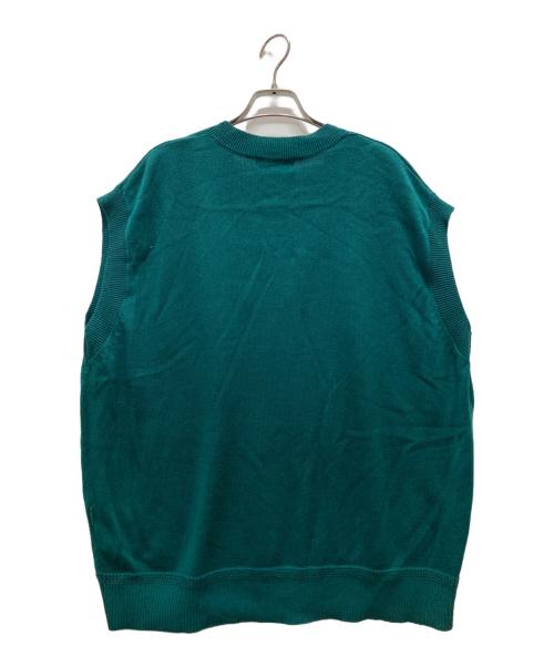 WIND AND SEA（ウィンダンシー）WIND AND SEA (ウィンダンシー) SDT VNECK KNIT VEST グリーン サイズ:XLの古着・服飾アイテム