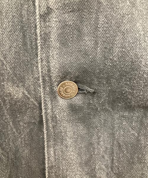 AURALEE（オーラリー）AURALEE (オーラリー) Selvedge Faded Light Denim Blouson　セルビッチフェードライトデニムブルゾン　A23B01DE ブラック サイズ:4の古着・服飾アイテム