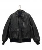 LOEFFロエフ）の古着「ラムレザー フライトジャケット」｜ブラック