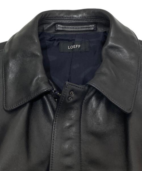 LOEFF（ロエフ）LOEFF (ロエフ) ラムレザー フライトジャケット ブラック サイズ:2の古着・服飾アイテム