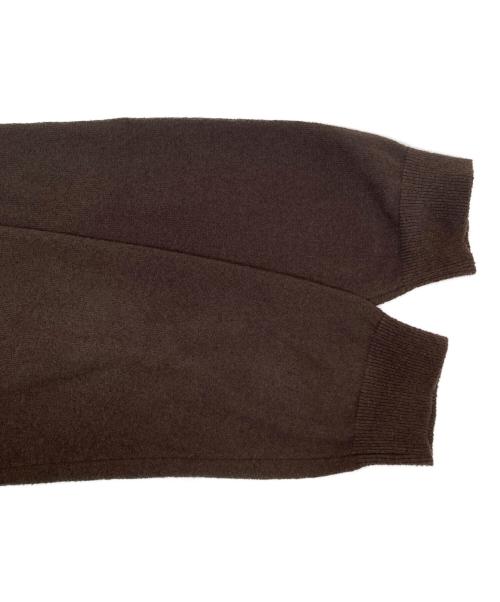 ATON（エイトン）ATON (エイトン) COTTON WASHI BOUCLE POLO CARDIGAN　コットンワシブークルポロカーディガン　KRAGLM0201 ブラウン サイズ:4の古着・服飾アイテム