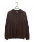 ATON（エイトン）の古着「COTTON WASHI BOUCLE POLO CARDIGAN　コットンワシブークルポロカーディガン　KRAGLM0201」｜ブラウン