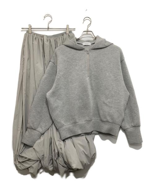 emmi atelier（エミアトリエ）emmi atelier (エミアトリエ) ダンボールフーディ×スカートセット グレー サイズ:1の古着・服飾アイテム