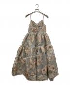 POPPYポピー）の古着「Pink gold jacquard cami dress」｜ピンク