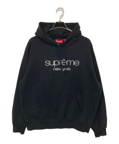 SUPREME（シュプリーム）SUPREME (シュプリーム) Classic Logo Hooded Sweatshirt　クラシックロゴフーデッドスウェットシャツ ブラック サイズ:Lの古着・服飾アイテム