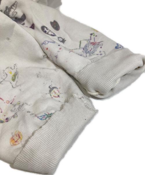SAINT MICHAEL（セントマイケル）SAINT MICHAEL (セントマイケル) COCO DOUBLE FACE HOODIE　ココダブルフェイスフーディー　SM-MK8-0000-C17 ホワイト サイズ:Lの古着・服飾アイテム