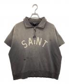 SAINT MICHAELセントマイケル）の古着「SAINT HALF ZIP SWEAT　セイントハーフジップスウェット　26SS　SM-MK8-0000-052」｜チャコールグレー