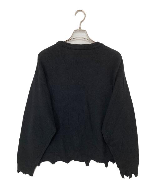 SAINT MICHAEL（セントマイケル）SAINT MICHAEL (セントマイケル) KLF CREW NEECK KNIT クルーネックニット　SM-HR1-0000-C08 ブラック サイズ:Mの古着・服飾アイテム