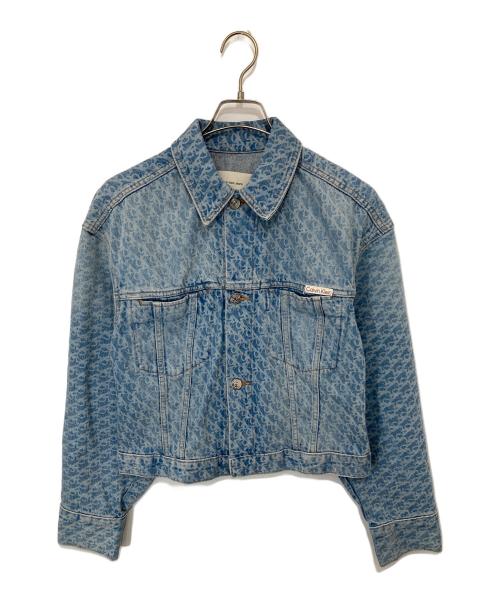 Calvin Klein Jeans（カルバンクラインジーンズ）Calvin Klein Jeans (カルバンクラインジーンズ) モノグラムデニムジャケット インディゴ サイズ:Sの古着・服飾アイテム