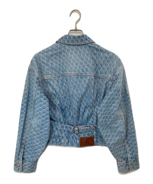 Calvin Klein Jeans（カルバンクラインジーンズ）Calvin Klein Jeans (カルバンクラインジーンズ) モノグラムデニムジャケット インディゴ サイズ:Sの古着・服飾アイテム