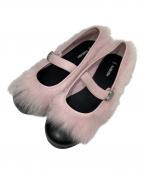 AMBUSH×UGGアンブッシュ×アグ）の古着「Mary Jane ファーフラットシューズ」｜ピンク