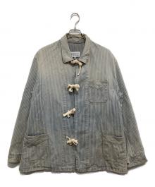 Maison Margiela（メゾンマルジェラ）の古着「ヴィンテージストライプシャツジャケット　21SS　S50DL0457 S30738」｜ブルー