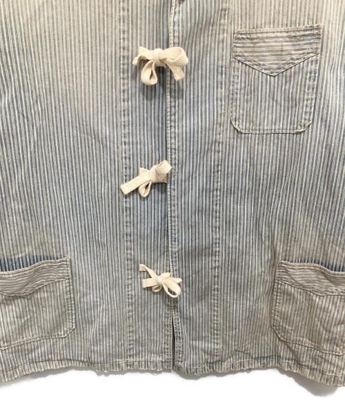 Maison Margiela（メゾンマルジェラ）Maison Margiela (メゾンマルジェラ) ヴィンテージストライプシャツジャケット　21SS　S50DL0457 S30738 ブルー サイズ:40の古着・服飾アイテム