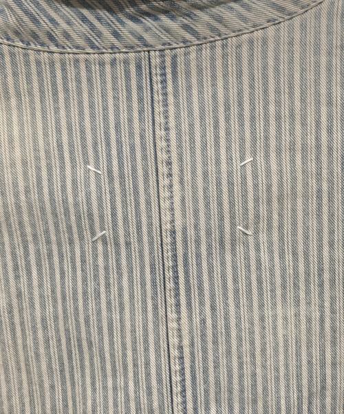 Maison Margiela（メゾンマルジェラ）Maison Margiela (メゾンマルジェラ) ヴィンテージストライプシャツジャケット　21SS　S50DL0457 S30738 ブルー サイズ:40の古着・服飾アイテム