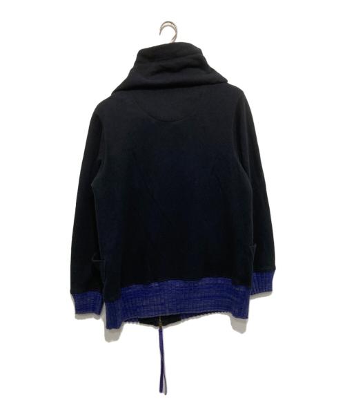 Vivienne Westwood（ヴィヴィアンウエストウッド）Vivienne Westwood (ヴィヴィアンウエストウッド) メッシュリバー裏毛ナッピング起毛ビッグカラーブルゾン 17-12-432007 ブラック サイズ:00の古着・服飾アイテム