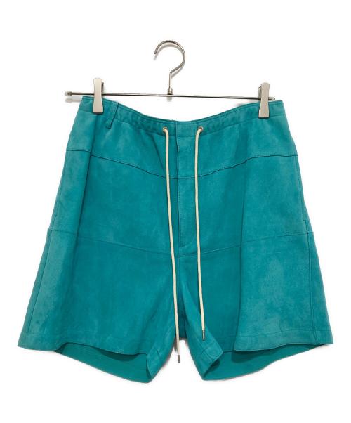 AURALEE（オーラリー）AURALEE (オーラリー) LAMB SUEDE SHORTS / ラムスエード レザー ショーツ AQUA BLUE サイズ:4の古着・服飾アイテム