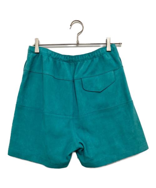 AURALEE（オーラリー）AURALEE (オーラリー) LAMB SUEDE SHORTS / ラムスエード レザー ショーツ AQUA BLUE サイズ:4の古着・服飾アイテム