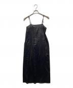 AURALEEオーラリー）の古着「FOIL PRINTED SILK LAWN SLIP DRESS」｜ネイビー