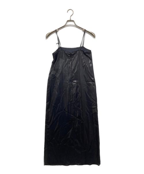 AURALEE（オーラリー）AURALEE (オーラリー) FOIL PRINTED SILK LAWN SLIP DRESS ネイビーの古着・服飾アイテム