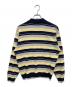 SUPREME (シュプリーム) Stripe Zip L/S Polo　ストライプジップロングスリーブポロ グレー×ネイビー サイズ:S：15000円
