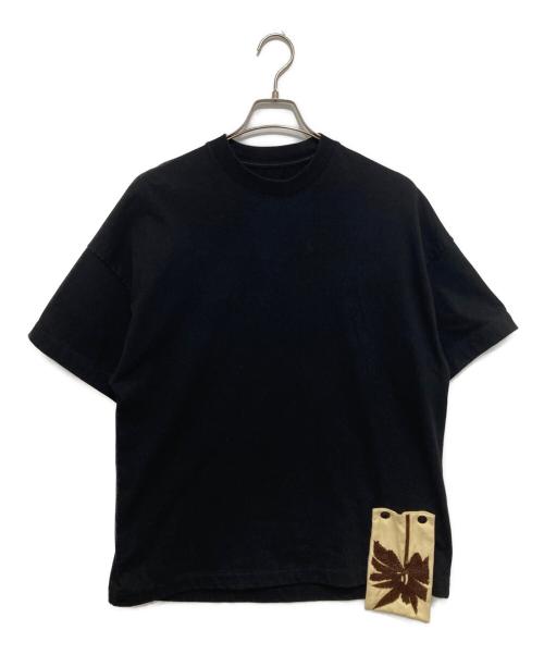 JIL SANDER（ジルサンダー）JIL SANDER (ジルサンダー) パッチディテール クルーネックTシャツ　23SS　J22GC0119 ブラック サイズ:Sの古着・服飾アイテム
