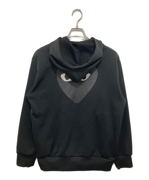 PLAY COMME des GARCONS（プレイコムデギャルソン）PLAY COMME des GARCONS (プレイコムデギャルソン) ブラック ハート ジップアップ ジャージパーカー ブラック サイズ:Lの古着・服飾アイテム