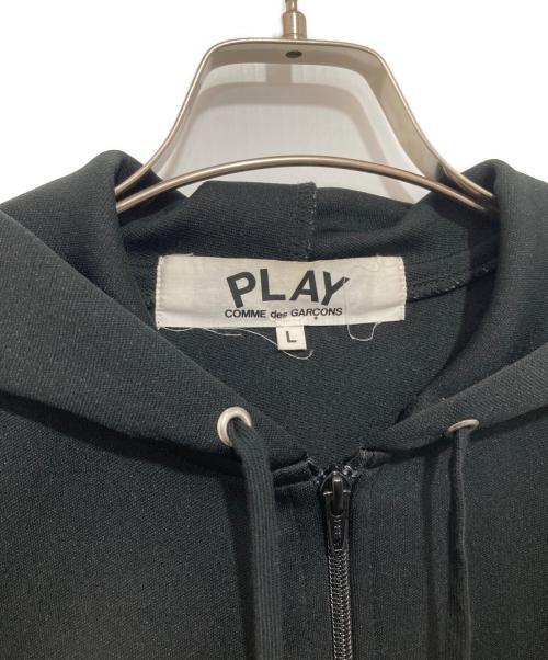 PLAY COMME des GARCONS（プレイコムデギャルソン）PLAY COMME des GARCONS (プレイコムデギャルソン) ブラック ハート ジップアップ ジャージパーカー ブラック サイズ:Lの古着・服飾アイテム