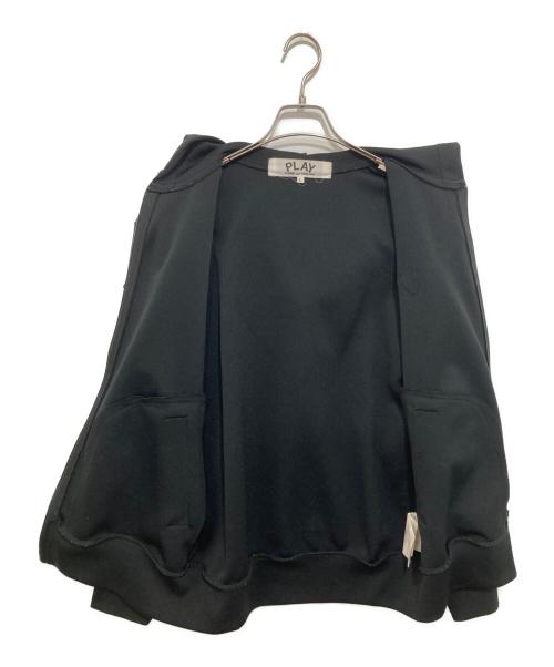 PLAY COMME des GARCONS（プレイコムデギャルソン）PLAY COMME des GARCONS (プレイコムデギャルソン) ブラック ハート ジップアップ ジャージパーカー ブラック サイズ:Lの古着・服飾アイテム