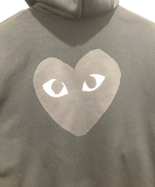 PLAY COMME des GARCONS（プレイコムデギャルソン）PLAY COMME des GARCONS (プレイコムデギャルソン) ブラック ハート ジップアップ ジャージパーカー ブラック サイズ:Lの古着・服飾アイテム