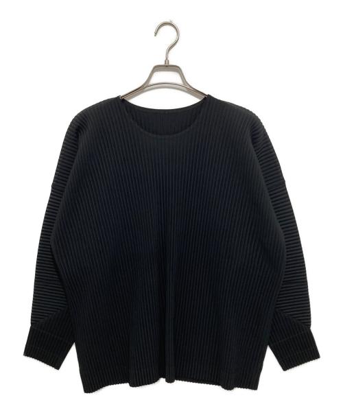HOMME PLISSE ISSEY MIYAKE（オム プリッセ イッセイ ミヤケ）HOMME PLISSE ISSEY MIYAKE (オム プリッセ イッセイ ミヤケ) プリーツカットソー ブラック サイズ:3の古着・服飾アイテム