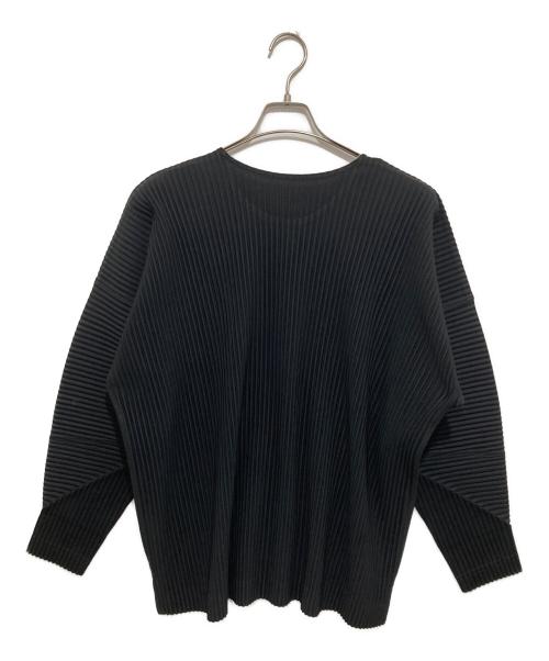 HOMME PLISSE ISSEY MIYAKE（オム プリッセ イッセイ ミヤケ）HOMME PLISSE ISSEY MIYAKE (オム プリッセ イッセイ ミヤケ) プリーツカットソー ブラック サイズ:3の古着・服飾アイテム