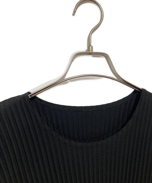 HOMME PLISSE ISSEY MIYAKE（オム プリッセ イッセイ ミヤケ）HOMME PLISSE ISSEY MIYAKE (オム プリッセ イッセイ ミヤケ) プリーツカットソー ブラック サイズ:3の古着・服飾アイテム