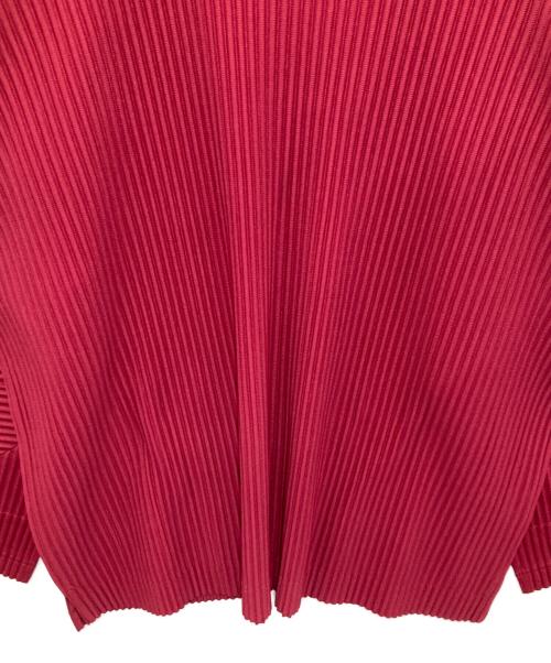 HOMME PLISSE ISSEY MIYAKE（オム プリッセ イッセイ ミヤケ）HOMME PLISSE ISSEY MIYAKE (オム プリッセ イッセイ ミヤケ) プリーツカットソー レッド サイズ:3の古着・服飾アイテム