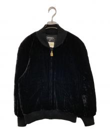 CHANEL（シャネル）の古着「ベロアキルティングボンバージャケット」｜ブラック