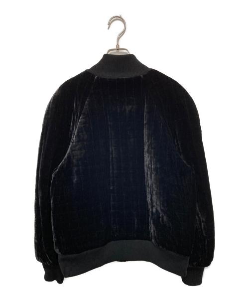CHANEL（シャネル）CHANEL (シャネル) ベロアキルティングボンバージャケット ブラック サイズ:40の古着・服飾アイテム
