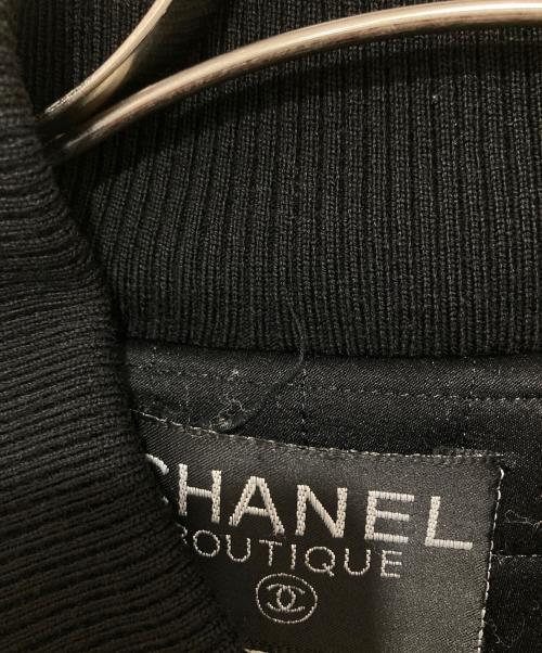 CHANEL（シャネル）CHANEL (シャネル) ベロアキルティングボンバージャケット ブラック サイズ:40の古着・服飾アイテム