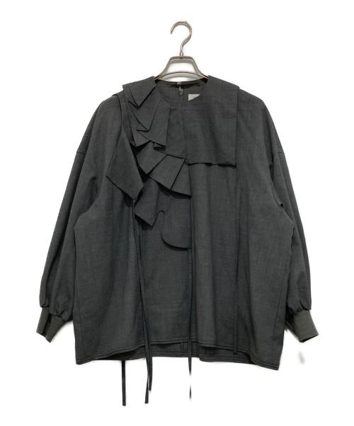 ENFOLD（エンフォルド）ENFOLD (エンフォルド) NECK-PARTS PULLOVER グレー サイズ:38の古着・服飾アイテム