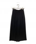 ENFOLDエンフォルド）の古着「RELAX ELASTIC WIDE-TROUSERS」｜ブラック