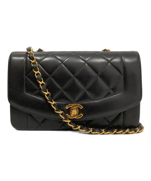 CHANEL（シャネル）CHANEL (シャネル) ダイアナ マトラッセ チェーンショルダーバッグ ブラックの古着・服飾アイテム