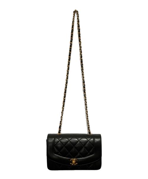 CHANEL（シャネル）CHANEL (シャネル) ダイアナ マトラッセ チェーンショルダーバッグ ブラックの古着・服飾アイテム