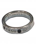TIFFANY & Co.ティファニー）の古着「1837 ナロー リング サファイヤ SILVER925 スターリングシルバー ラウンドサファイヤ」｜シルバー