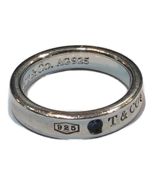TIFFANY & Co.（ティファニー）TIFFANY & Co. (ティファニー) 1837 ナロー リング サファイヤ SILVER925 スターリングシルバー ラウンドサファイヤ シルバー サイズ:-の古着・服飾アイテム