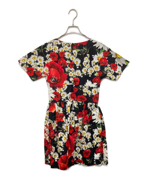 DOLCE & GABBANA（ドルチェ＆ガッバーナ）DOLCE & GABBANA (ドルチェ＆ガッバーナ) フラワープリント ブラウスワンピース　F6VA4T レッド サイズ:40の古着・服飾アイテム