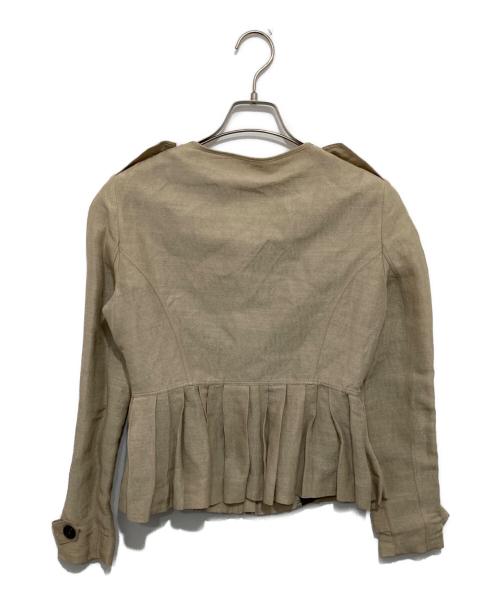 BURBERRY LONDON（バーバリーロンドン）BURBERRY LONDON (バーバリーロンドン) リネンノーカラージャケット　3722275 ベージュ サイズ:３８の古着・服飾アイテム