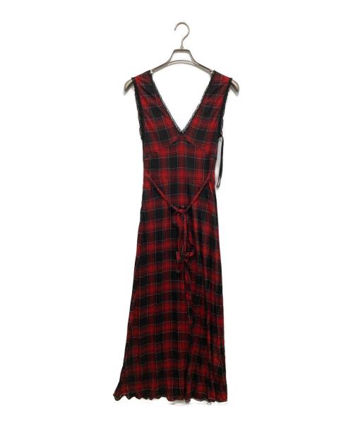 MIU MIU（ミュウミュウ）MIU MIU (ミュウミュウ) ノースリーブワンピース レッド サイズ:Sの古着・服飾アイテム
