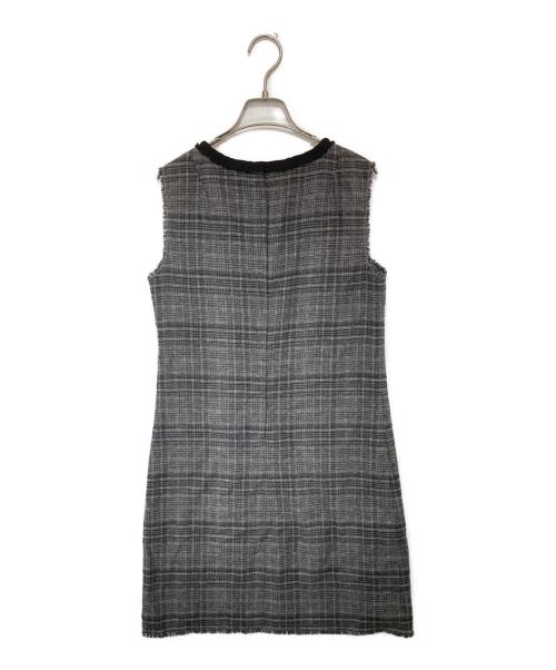 DOLCE & GABBANA（ドルチェ＆ガッバーナ）DOLCE & GABBANA (ドルチェ＆ガッバーナ) ツイードノースリーブワンピース グレー サイズ:38の古着・服飾アイテム